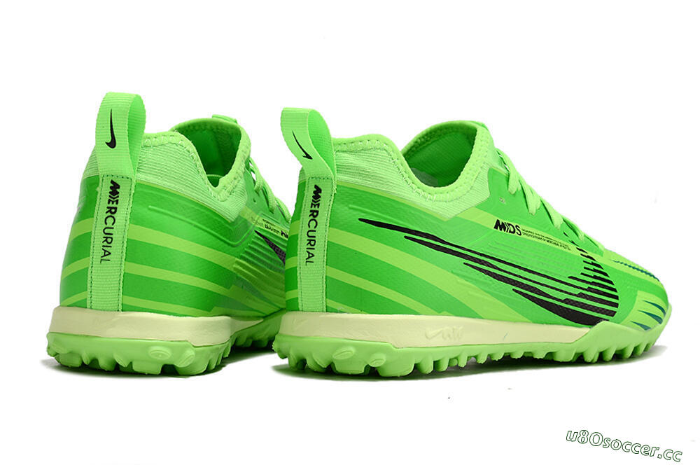 Men's Nike Air Zoom Mercurial Vapor 15 Pro TF Artificial Turf Low-Tops Football Shoes - Green/Black/Yellow 6