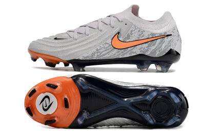 Men's Nike Phantom Luna Elite FG Firm Ground Low-Tops Football Boots - Grey/Orange/Black