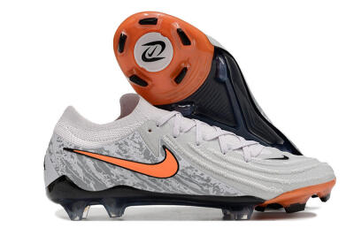 Men's Nike Phantom Luna Elite FG Firm Ground Low-Tops Football Boots - Grey/Orange/Black