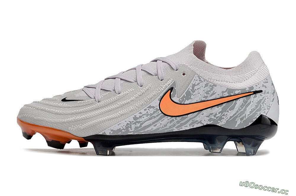 Men's Nike Phantom Luna Elite FG Firm Ground Low-Tops Football Boots - Grey/Orange/Black 0