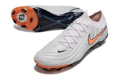 Men's Nike Phantom Luna Elite FG Firm Ground Low-Tops Football Boots - Grey/Orange/Black