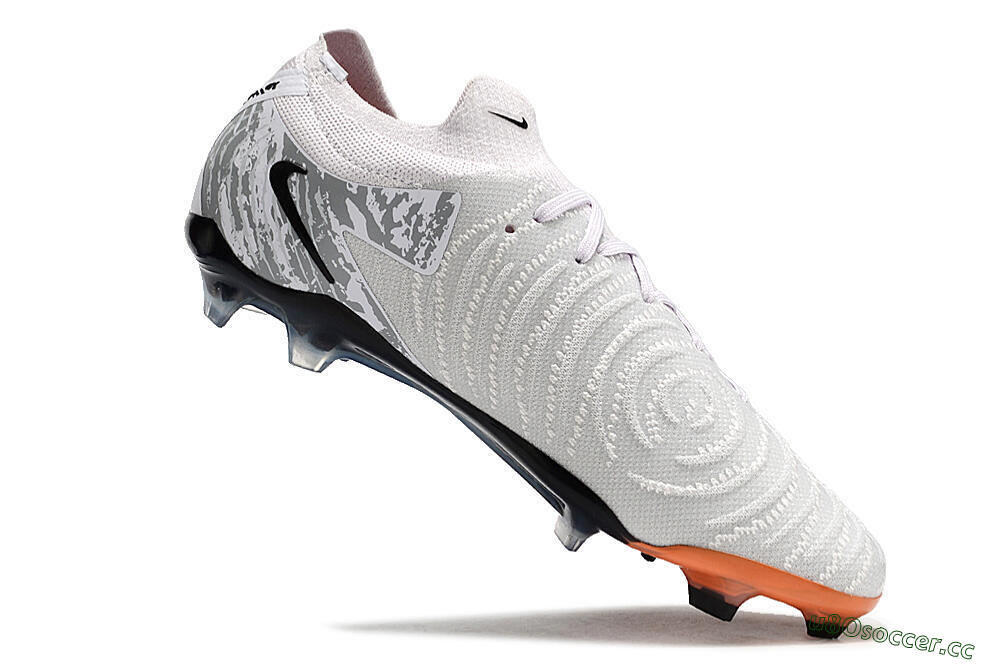 Men's Nike Phantom Luna Elite FG Firm Ground Low-Tops Football Boots - Grey/Orange/Black 5