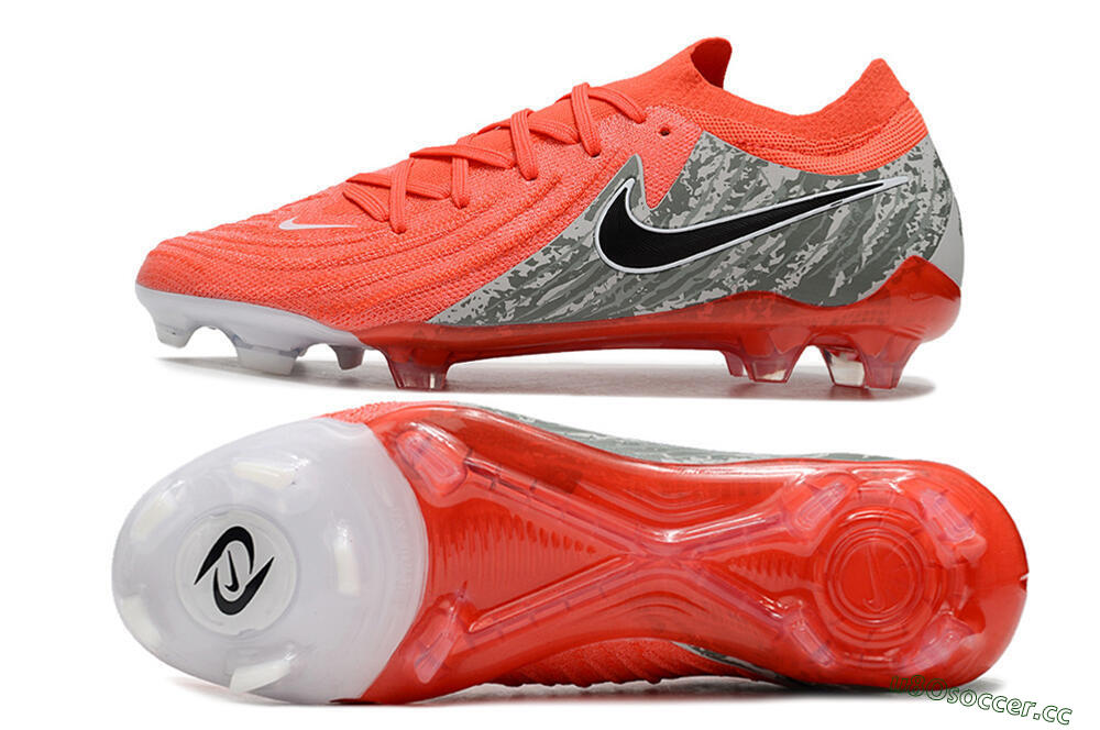 Unisex Nike Phantom Luna Elite FG Firm Ground Low-Tops Football Boots - Red/Black/Green 1