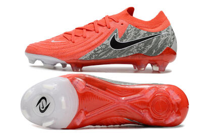 Unisex Nike Phantom Luna Elite FG Firm Ground Low-Tops Football Boots - Red/Black/Green
