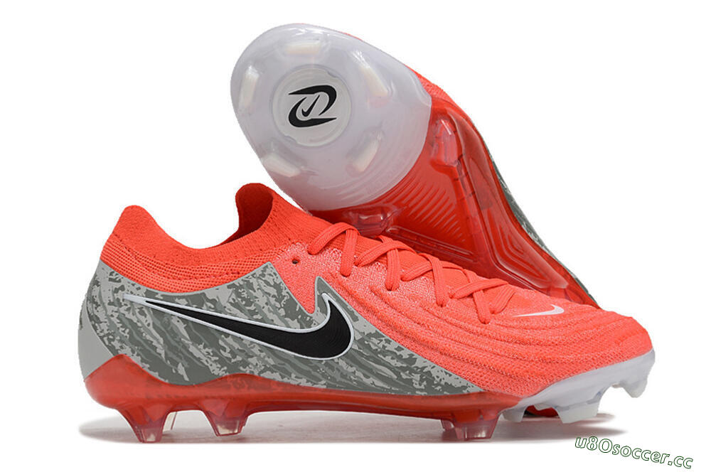 Unisex Nike Phantom Luna Elite FG Firm Ground Low-Tops Football Boots - Red/Black/Green 2