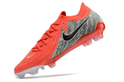 Unisex Nike Phantom Luna Elite FG Firm Ground Low-Tops Football Boots - Red/Black/Green