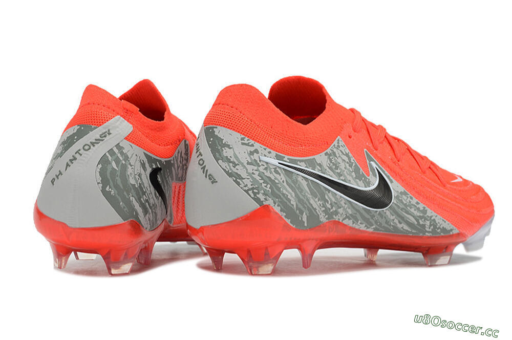 Unisex Nike Phantom Luna Elite FG Firm Ground Low-Tops Football Boots - Red/Black/Green 6