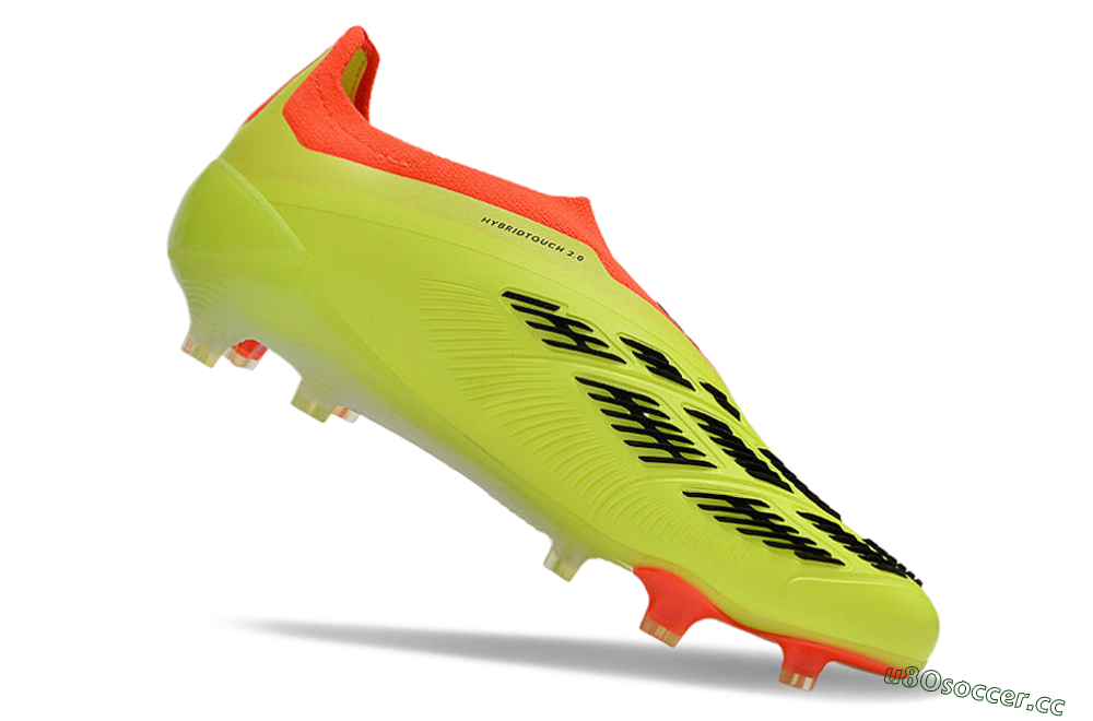 Men's Adidas Predator Accuracy+ Laceless FG Firm Ground Low-Tops Football Boots - Yellow/Black/Orange 4