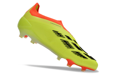 Men's Adidas Predator Accuracy+ Laceless FG Firm Ground Low-Tops Football Boots - Yellow/Black/Orange