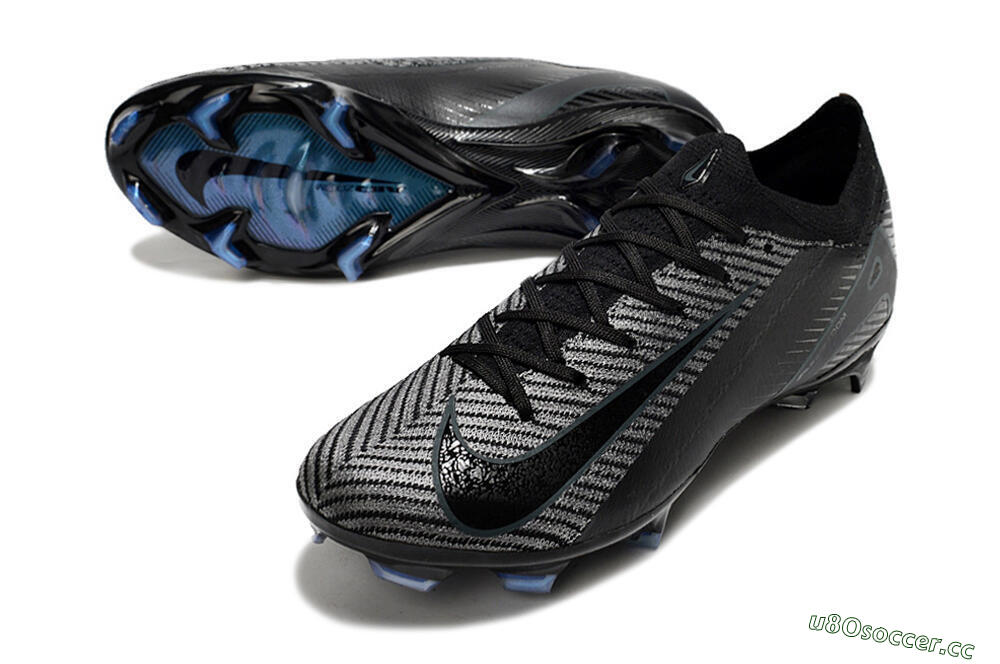 Men's Nike Air Zoom Mercurial Vapor 16 Elite FG Firm Ground Low-Tops Football Boots - Black/Black/Blue 3