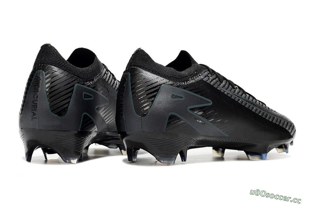 Men's Nike Air Zoom Mercurial Vapor 16 Elite FG Firm Ground Low-Tops Football Boots - Black/Black/Blue 6