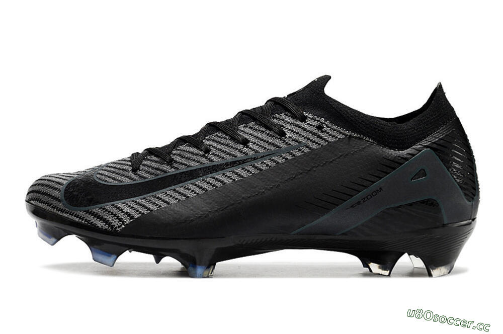 Men's Nike Air Zoom Mercurial Vapor 16 Elite FG Firm Ground Low-Tops Football Boots - Black/Black/Blue 0