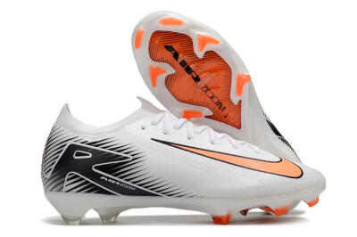 Men's Nike Air Zoom Mercurial Vapor 16 Elite FG Firm Ground Low-Tops Football Boots - White/Orange/Black