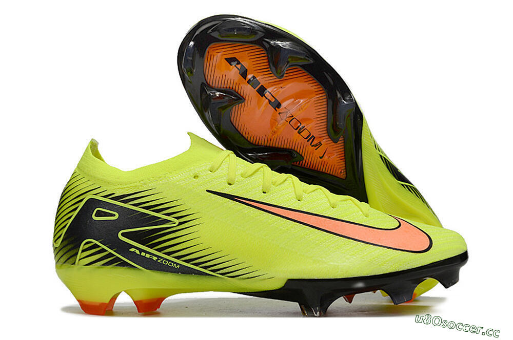 Men's Nike Air Zoom Mercurial Vapor 16 Elite FG Firm Ground Low-Tops Football Boots - Yellow/Orange/Black 2