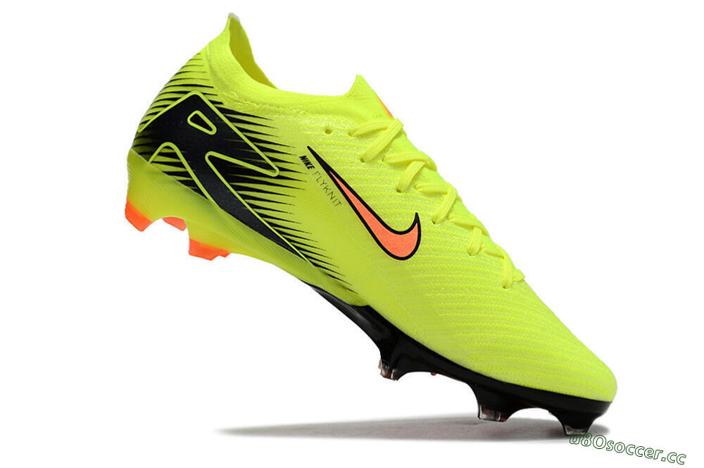 Men's Nike Air Zoom Mercurial Vapor 16 Elite FG Firm Ground Low-Tops Football Boots - Yellow/Orange/Black 4
