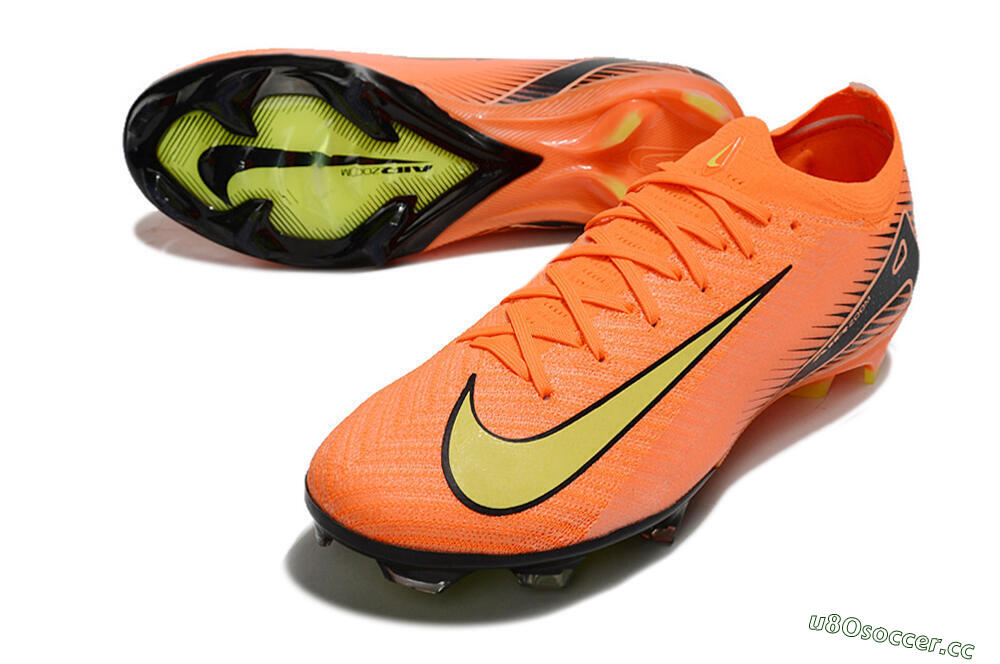 Men's Nike Air Zoom Mercurial Vapor 16 Elite FG Firm Ground Low-Tops Football Boots - Orange/Yellow/Black 3