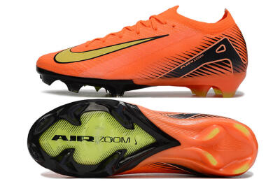 Men's Nike Air Zoom Mercurial Vapor 16 Elite FG Firm Ground Low-Tops Football Boots - Orange/Yellow/Black