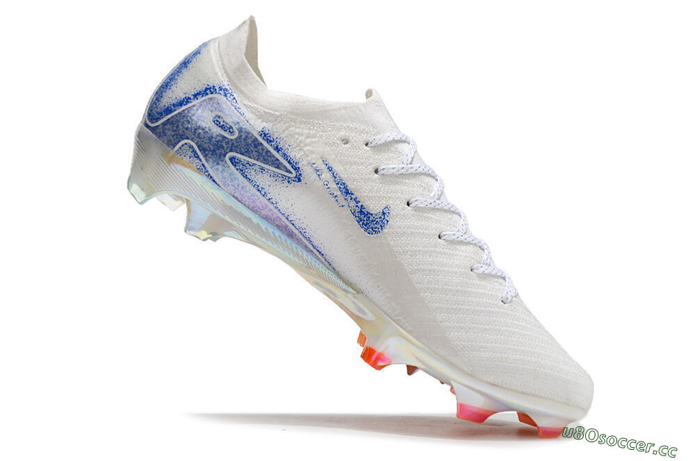 Men's Nike Air Zoom Mercurial Vapor 16 Elite FG Firm Ground Low-Tops Football Boots - White/Silver/Blue/Orange 4