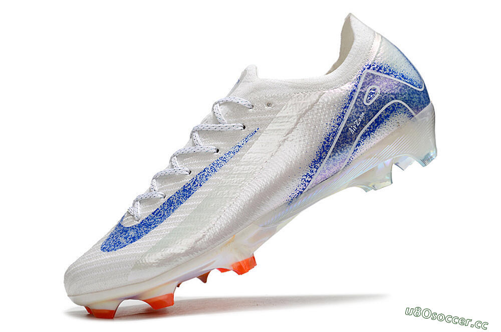 Men's Nike Air Zoom Mercurial Vapor 16 Elite FG Firm Ground Low-Tops Football Boots - White/Silver/Blue/Orange 5