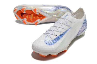 Men's Nike Air Zoom Mercurial Vapor 16 Elite FG Firm Ground Low-Tops Football Boots - White/Silver/Blue/Orange
