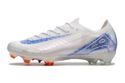 Men's Nike Air Zoom Mercurial Vapor 16 Elite FG Firm Ground Low-Tops Football Boots - White/Silver/Blue/Orange