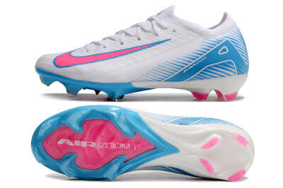 Men's Nike Air Zoom Mercurial Vapor 16 Elite FG Firm Ground Low-Tops Football Boots - White/Pink/Blue