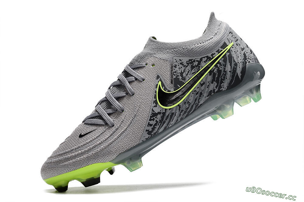 Men's Nike Phantom Luna Elite NU FG Firm Ground Low-Tops Football Boots - Grey/Black/Yellow 4