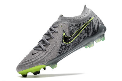Men's Nike Phantom Luna Elite NU FG Firm Ground Low-Tops Football Boots - Grey/Black/Yellow