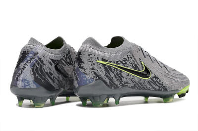 Men's Nike Phantom Luna Elite NU FG Firm Ground Low-Tops Football Boots - Grey/Black/Yellow