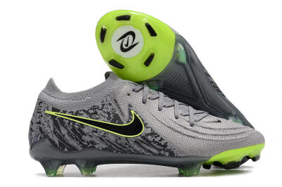 Men's Nike Phantom Luna Elite NU FG Firm Ground Low-Tops Football Boots - Grey/Black/Yellow