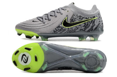 Men's Nike Phantom Luna Elite NU FG Firm Ground Low-Tops Football Boots - Grey/Black/Yellow