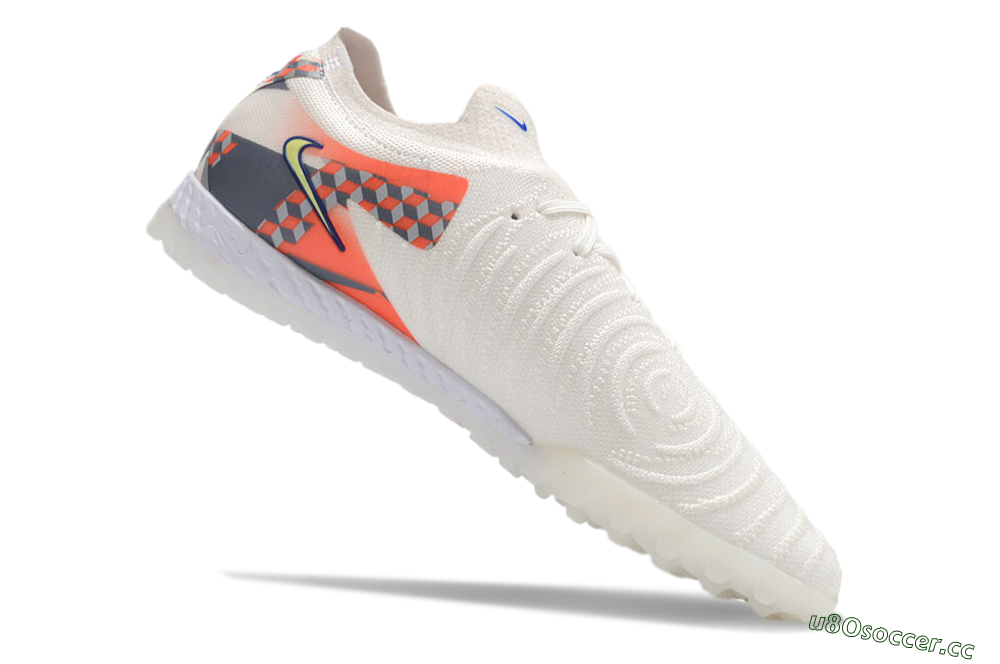 Men's Nike Phantom GX 2 Elite TF Artificial Turf Low-Tops Football Shoes - White/Yellow/Blue/Orange 4