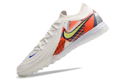 Men's Nike Phantom GX 2 Elite TF Artificial Turf Low-Tops Football Shoes - White/Yellow/Blue/Orange