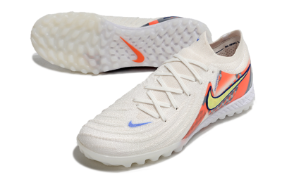 Men's Nike Phantom GX 2 Elite TF Artificial Turf Low-Tops Football Shoes - White/Yellow/Blue/Orange
