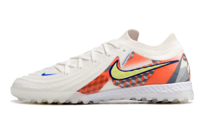 Men's Nike Phantom GX 2 Elite TF Artificial Turf Low-Tops Football Shoes - White/Yellow/Blue/Orange