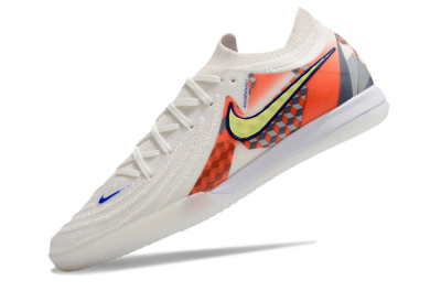 Men's Nike Phantom GX 2 Elite IC Indoor & Futsal Low-Tops Football Shoes - White/Yellow/Blue/Orange