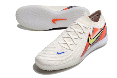 Men's Nike Phantom GX 2 Elite IC Indoor & Futsal Low-Tops Football Shoes - White/Yellow/Blue/Orange