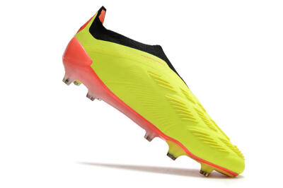Men's Adidas Predator Accuracy+ Laceless FG Firm Ground Low-Tops Football Boots - Yellow/Black/Orange