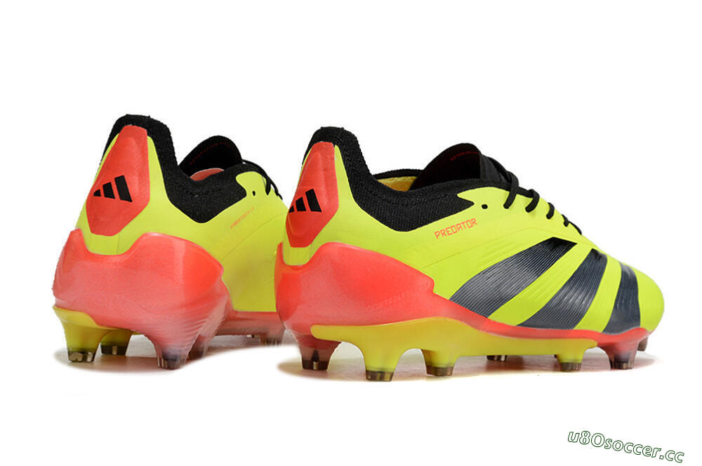 Men's Adidas Predator Elite FG Firm Ground Low-Tops Football Boots - Yellow/Black/Orange 6