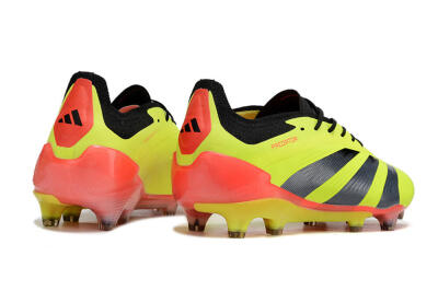Men's Adidas Predator Elite FG Firm Ground Low-Tops Football Boots - Yellow/Black/Orange