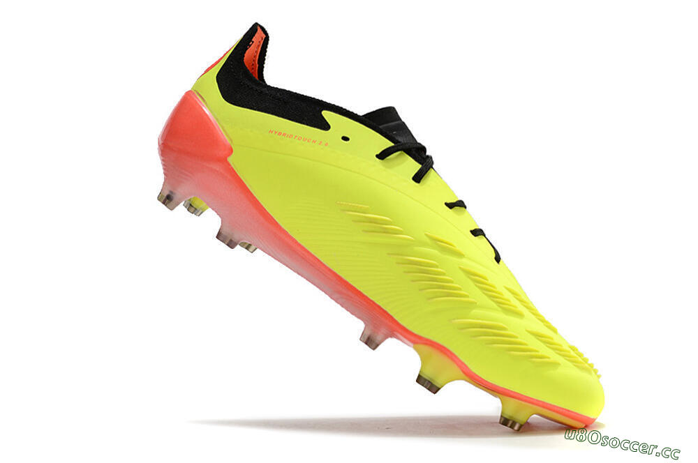 Men's Adidas Predator Elite FG Firm Ground Low-Tops Football Boots - Yellow/Black/Orange 5