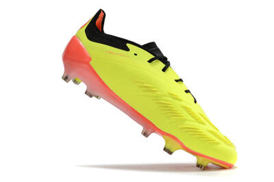 Men's Adidas Predator Elite FG Firm Ground Low-Tops Football Boots - Yellow/Black/Orange