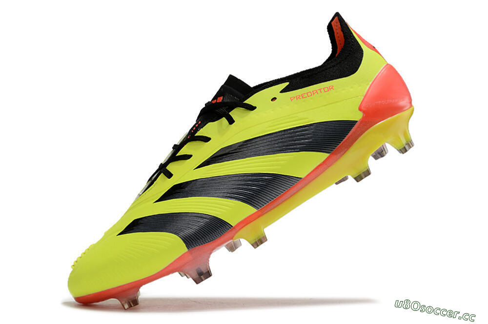 Men's Adidas Predator Elite FG Firm Ground Low-Tops Football Boots - Yellow/Black/Orange 4