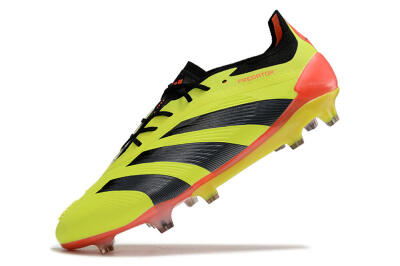 Men's Adidas Predator Elite FG Firm Ground Low-Tops Football Boots - Yellow/Black/Orange