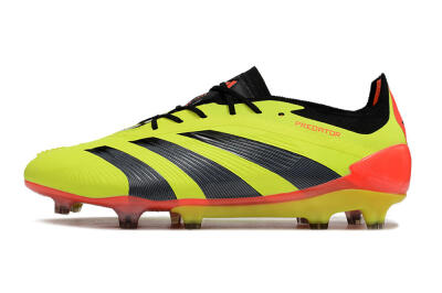 Men's Adidas Predator Elite FG Firm Ground Low-Tops Football Boots - Yellow/Black/Orange