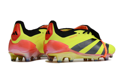 Men's Adidas Predator Elite Foldover Tongue FG Firm Ground Low-Tops Football Boots - Yellow/Black/Orange