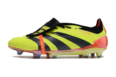 Men's Adidas Predator Elite Foldover Tongue FG Firm Ground Low-Tops Football Boots - Yellow/Black/Orange