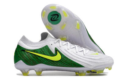 Men's Nike Phantom Luna Elite NU FG Firm Ground Low-Tops Football Boots - White/Green/Yellow