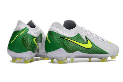 Men's Nike Phantom Luna Elite NU FG Firm Ground Low-Tops Football Boots - White/Green/Yellow
