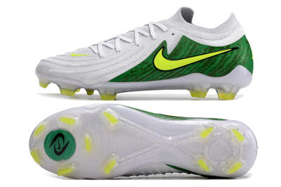 Men's Nike Phantom Luna Elite NU FG Firm Ground Low-Tops Football Boots - White/Green/Yellow